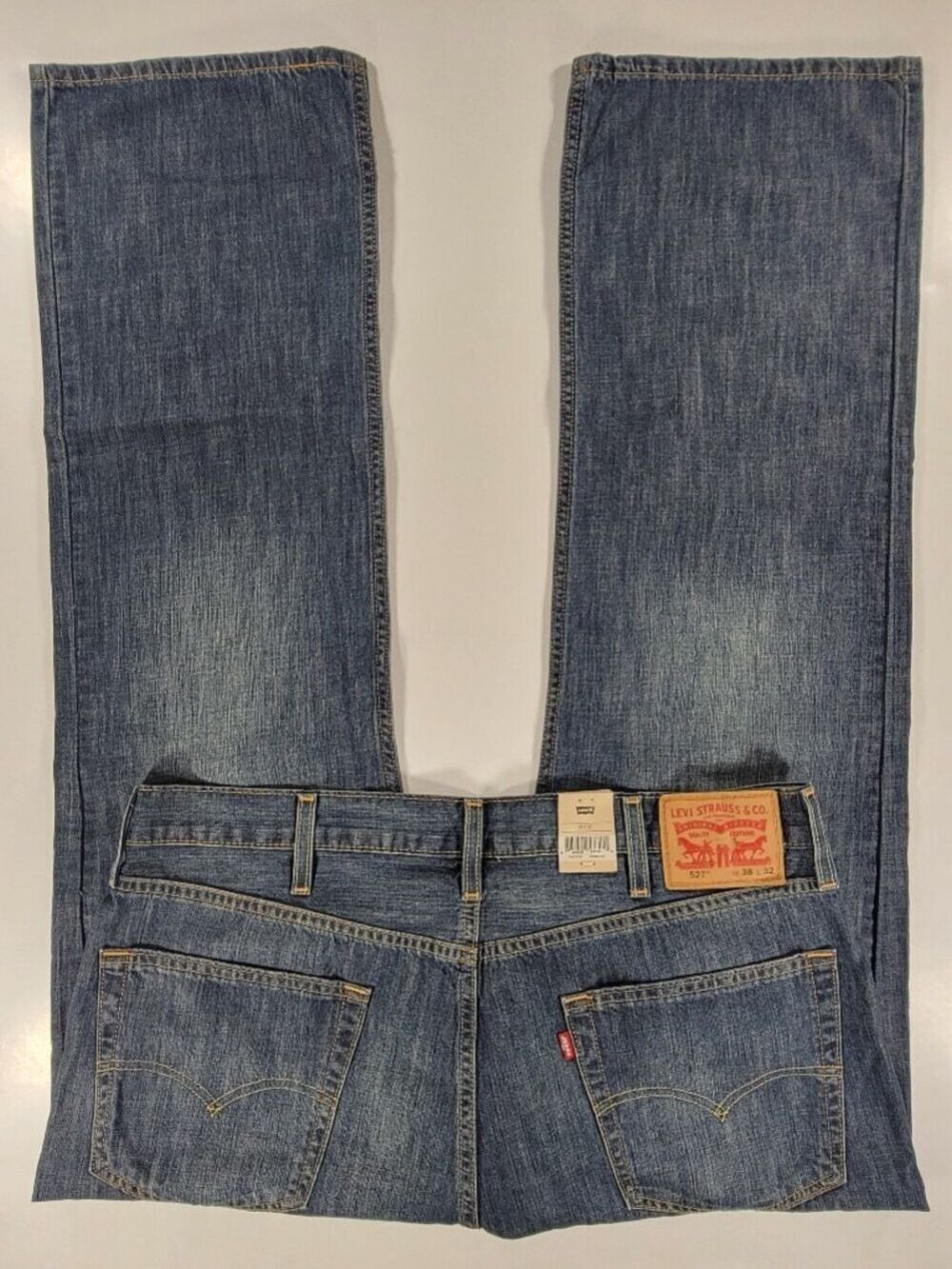 NEW Men's Levi's 527 Slim Bootcut Jeans 38x32 Blue Medium Wash 100% Cotton NWT - Picture 7 of 12
